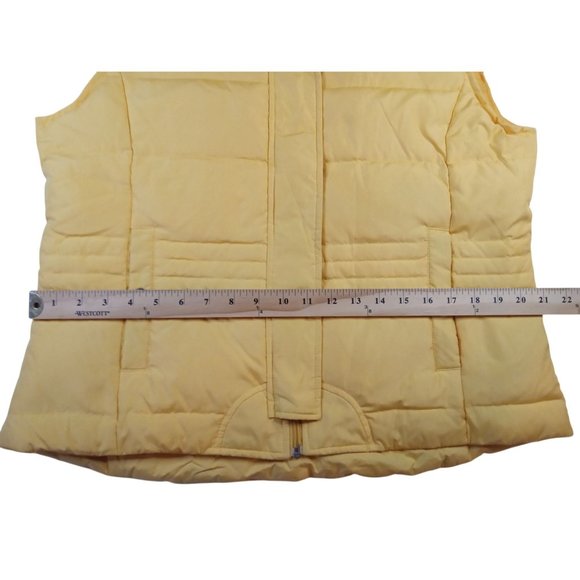 Izod Puff Vest Yellow Size Large PerformX Women Pocket Zip Down Feather - Picture 7 of 14